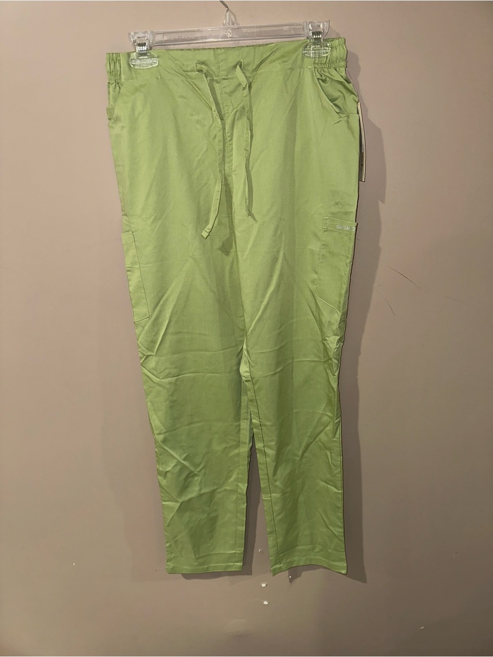 Women’s Lime Green Drawstring Scrubs Pants and Top